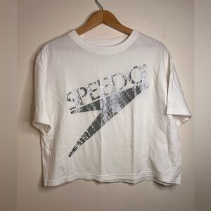 Vintage Speedo crop top short sleeve size medium